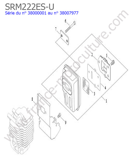 Echappement ECHO SRM222ESU-3