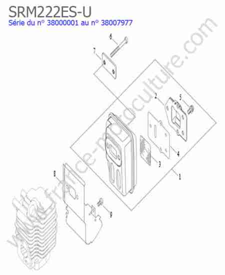 ECHO - SRM222ESU-3 : Echappement