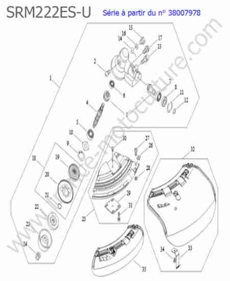 ECHO - SRM222ESU-4 : Renvoi angle/ Protection