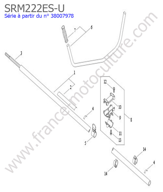 Tube / Poignee ECHO SRM222ESU-4