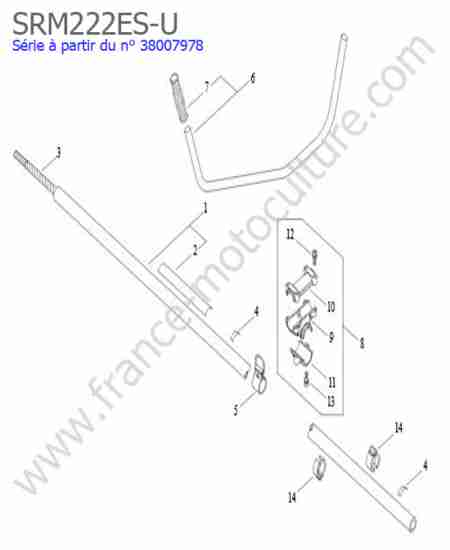 ECHO - SRM222ESU-4 : Tube / Poignee