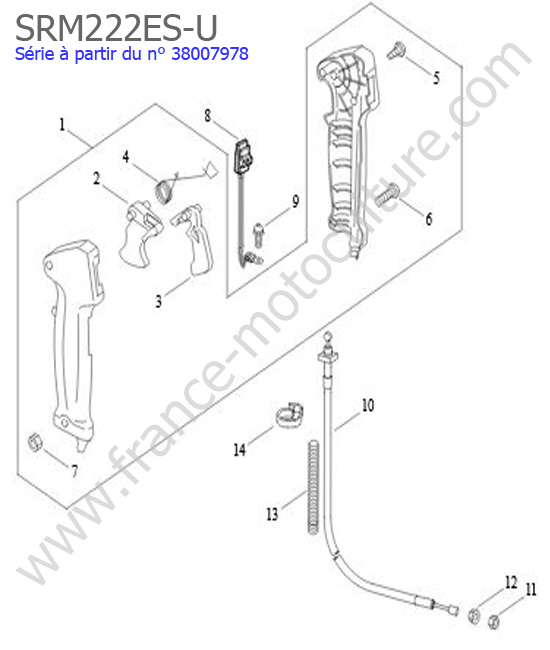 Accelerateur ECHO SRM222ESU-4