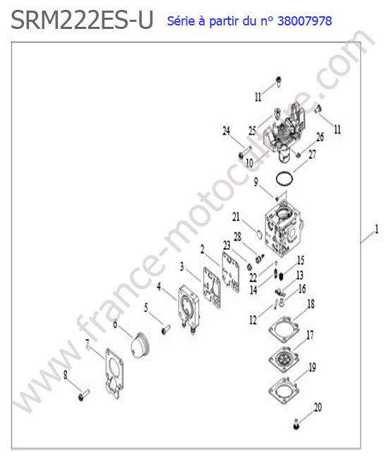 Carburateur ECHO SRM222ESU-4