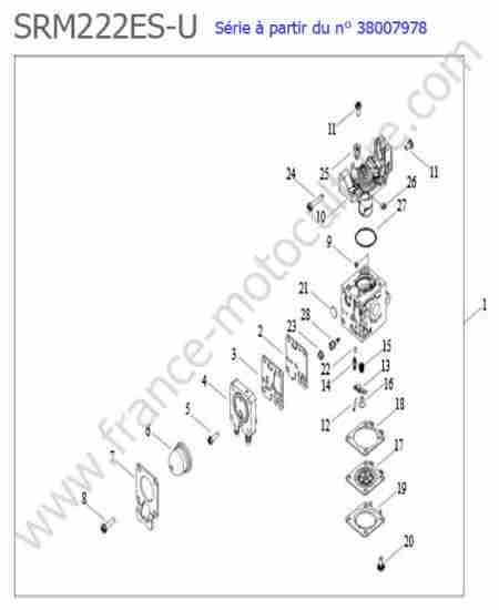 ECHO - SRM222ESU-4 : Carburateur
