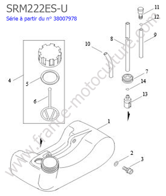 Reservoir essence ECHO SRM222ESU-4