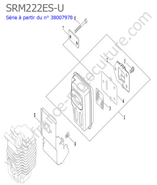 Echappement ECHO SRM222ESU-4