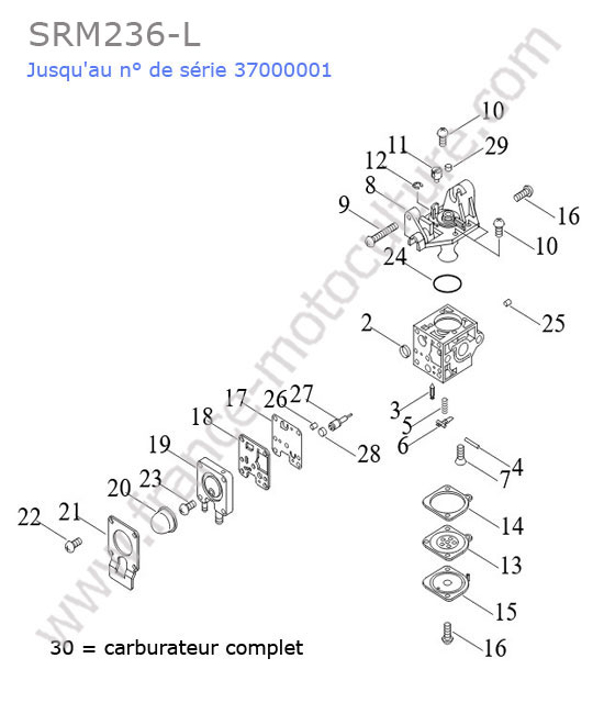 Carburateur ECHO SRM236-1