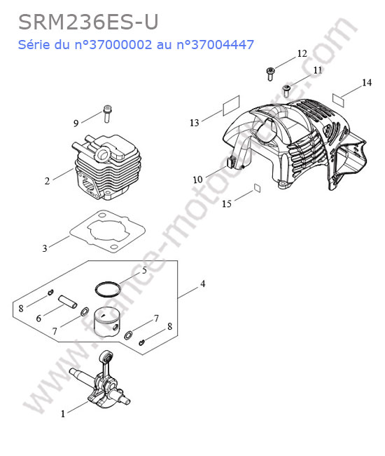 Cylindre / piston ECHO SRM236-11