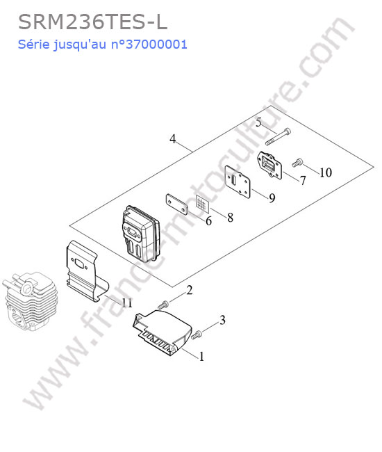 ECHO - SRM236-12 : Echappement