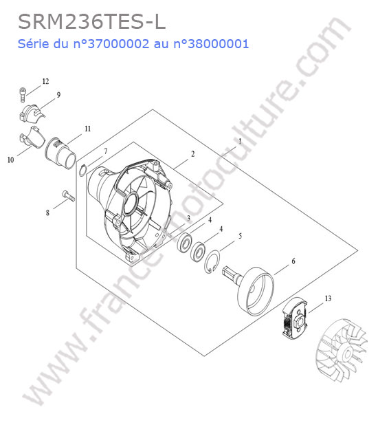 Accouplement / embrayage ECHO SRM236-13
