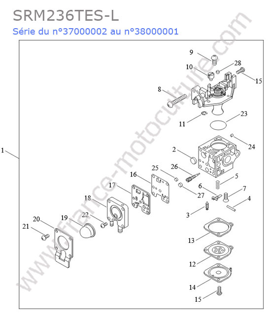 Carburateur ECHO SRM236-13