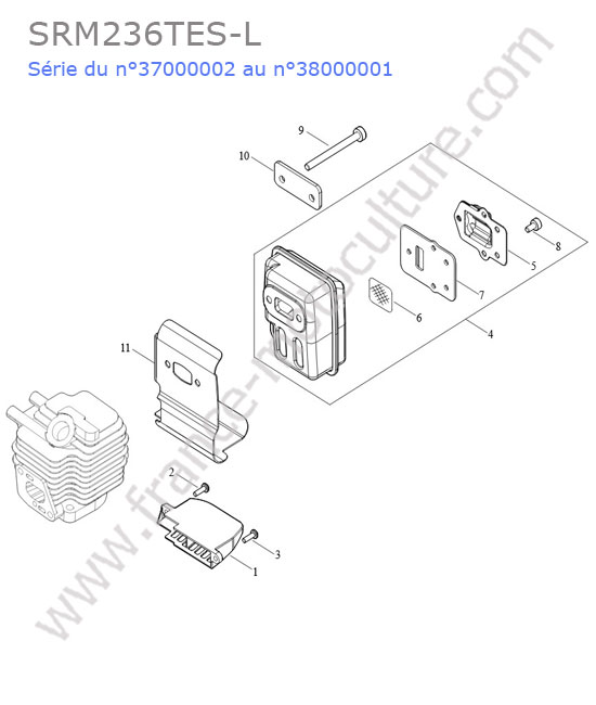 Echappement ECHO SRM236-13