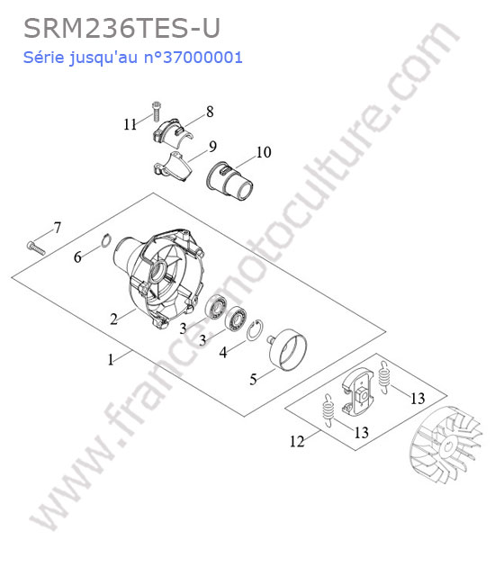 Embrayage / accouplement ECHO SRM236-14