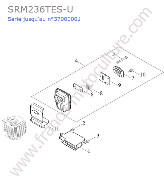 Echappement ECHO SRM236-14