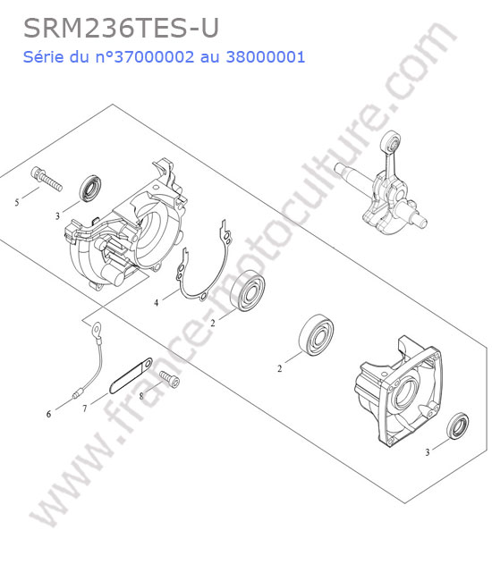 Carter vilebrequin ECHO SRM236-15