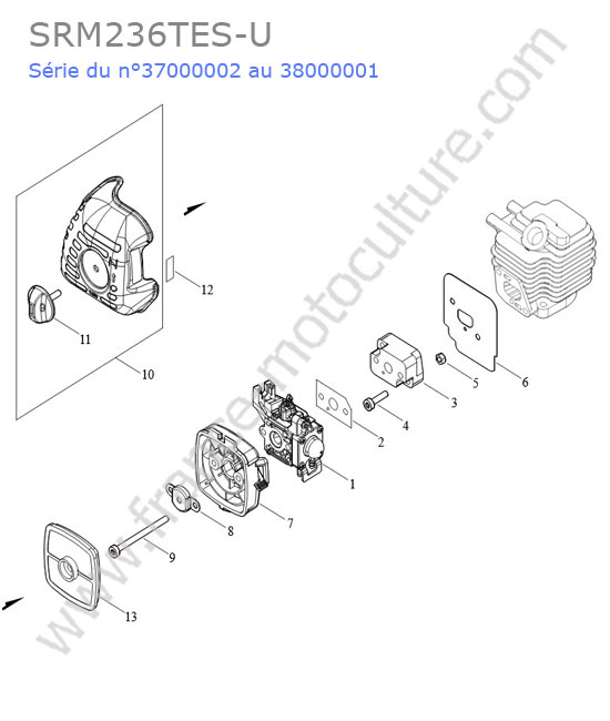 Admission / filtre air ECHO SRM236-15