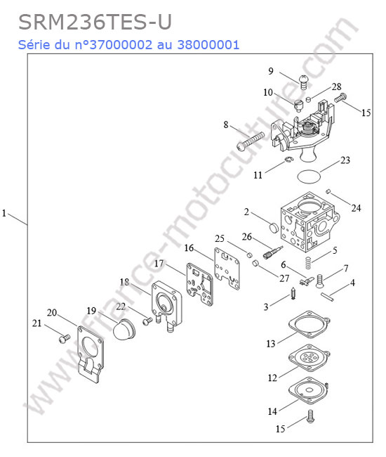 Carburateur ECHO SRM236-15