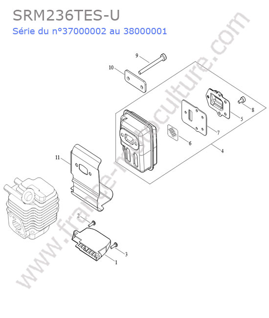 Echappement ECHO SRM236-15