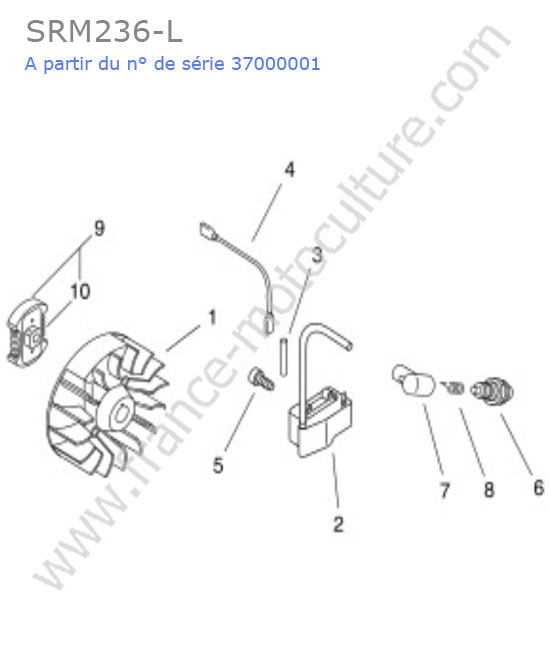 Allumage / embrayage ECHO SRM236-2
