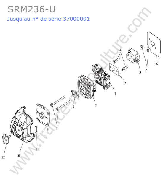 Admission / filtre air ECHO SRM236-3