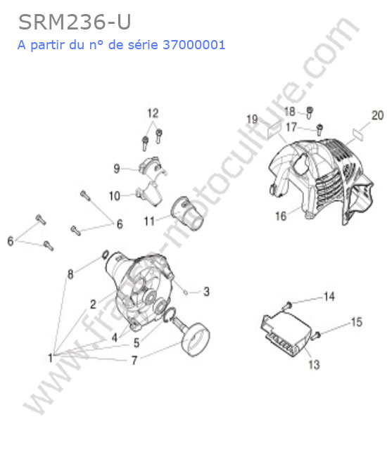 Carter / tambour ECHO SRM236-4