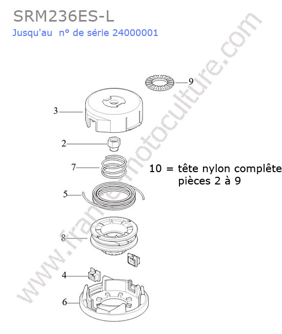 Tete nylon ECHO SRM236-5