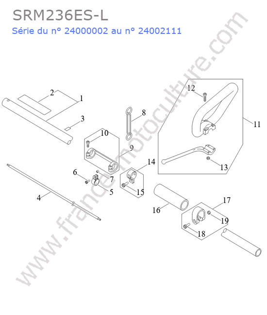Tube / poignee ECHO SRM236-6