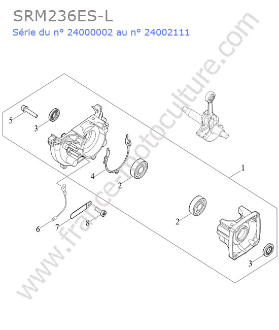 Carter vilebrequin ECHO SRM236-6