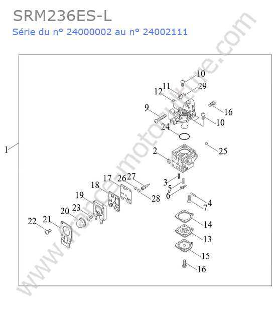 Carburateur ECHO SRM236-6