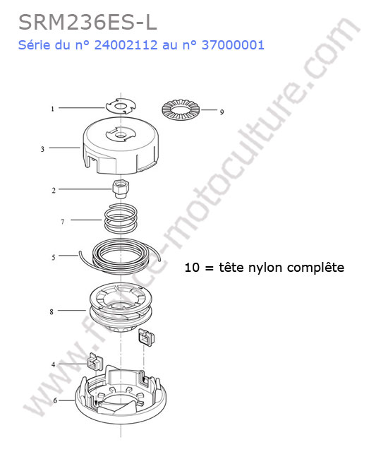 Tete nylon ECHO SRM236-7