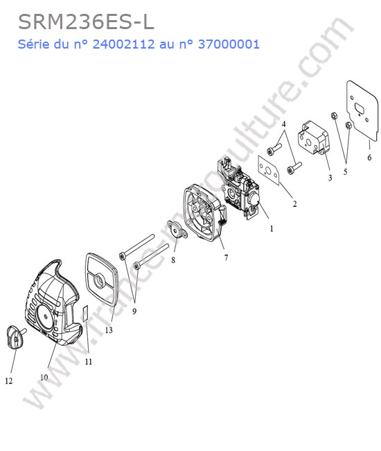 Admission / filtre air ECHO SRM236-7
