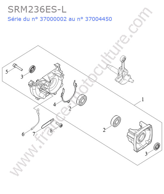 Carter vilebrequin ECHO SRM236-8