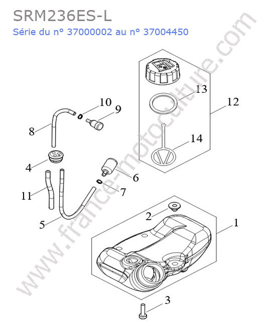 Reservoir essence ECHO SRM236-8