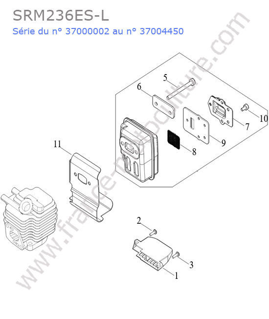 Echappement ECHO SRM236-8