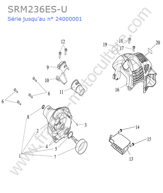 Accouplement / tambour ECHO SRM236-9