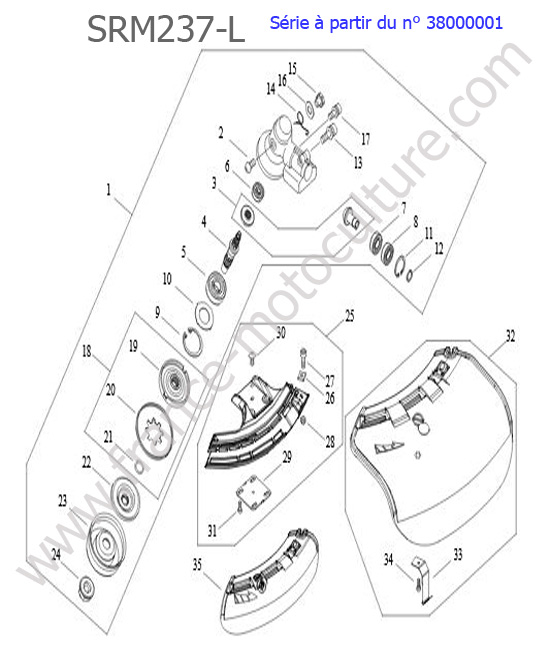 Renvoi angle / Protection ECHO SRM237L