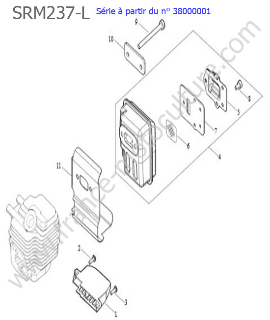 Echappement ECHO SRM237L