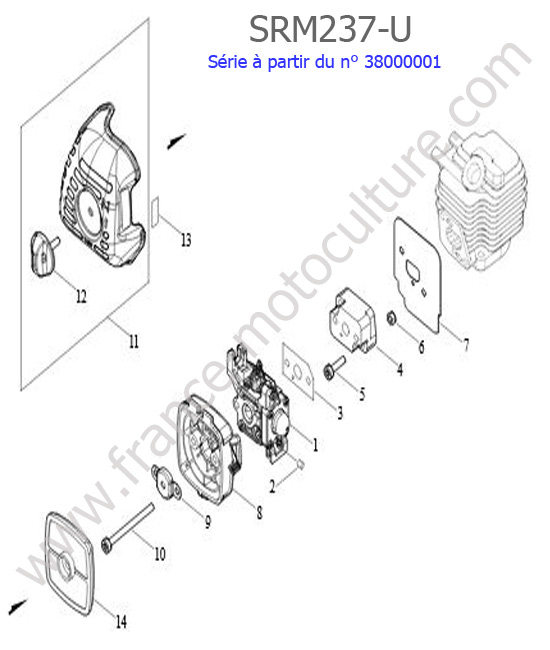 Admission / Filtre air ECHO SRM237U