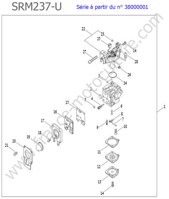 Carburateur ECHO SRM237U