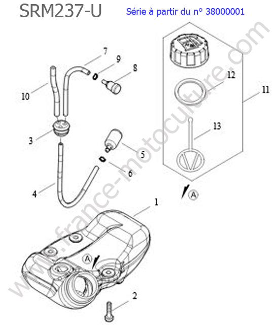 Reservoir essence ECHO SRM237U