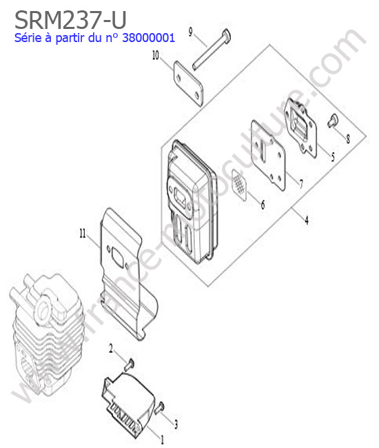 Echappement ECHO SRM237U