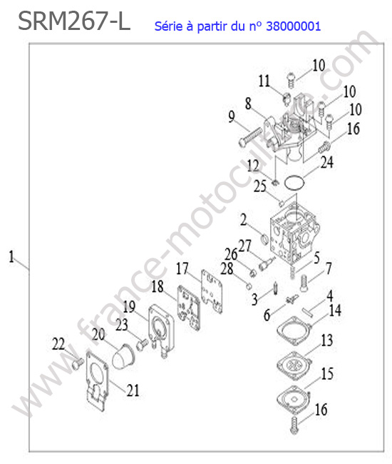 Carburateur ECHO SRM267L