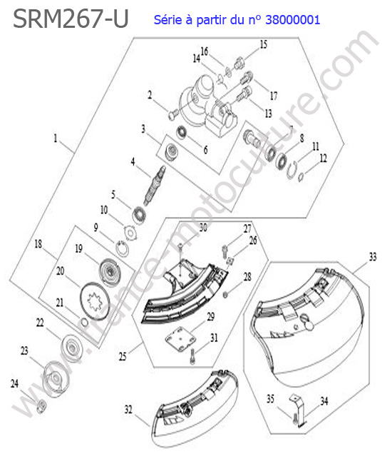 Tete renvoi / Protection ECHO SRM267U