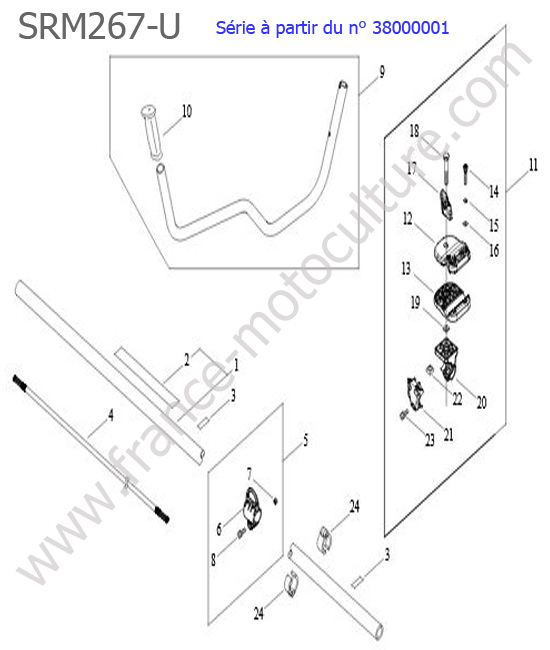 Tube / Guidon ECHO SRM267U