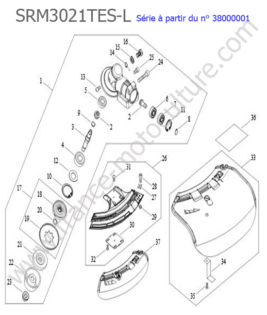 Renvoi angle / Protection ECHO SRM3021TES-1