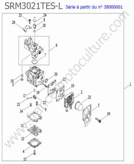 ECHO - SRM3021TES-1 : Carburateur