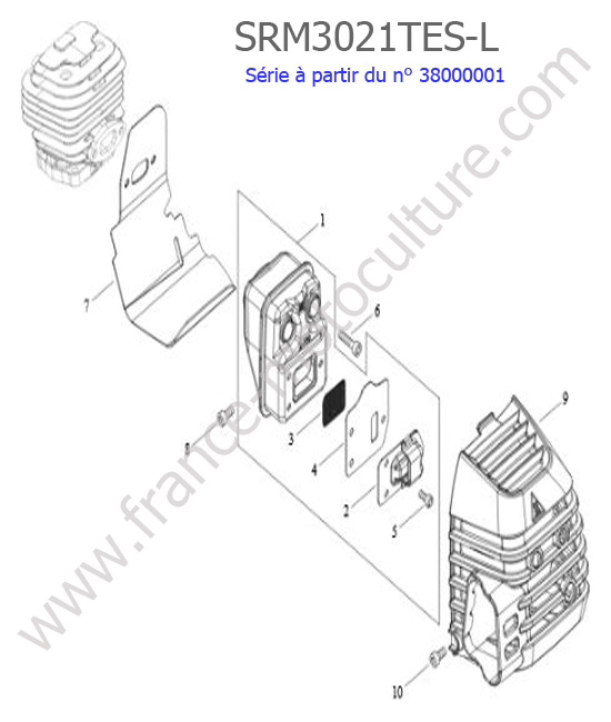 Echappement ECHO SRM3021TES-1