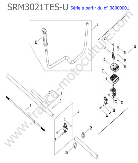 Tube / Guidon ECHO SRM3021TES-2