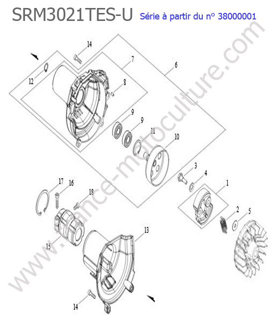 Embrayage ECHO SRM3021TES-2