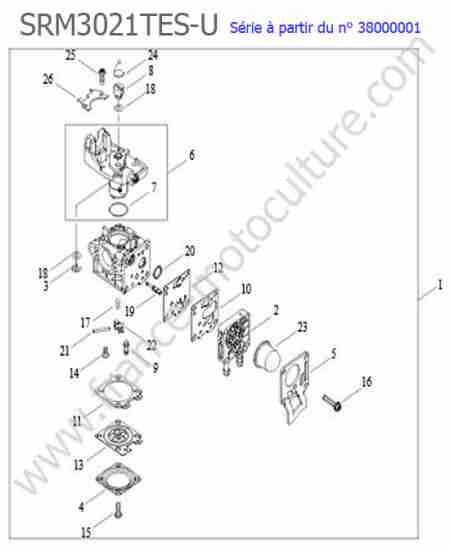 ECHO - SRM3021TES-2 : Carburateur